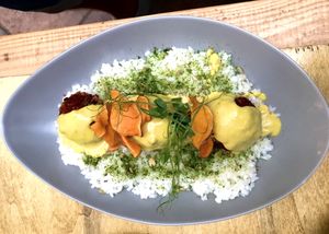 NoMeat balls - delicious! at Balans Bistro in Bratislava