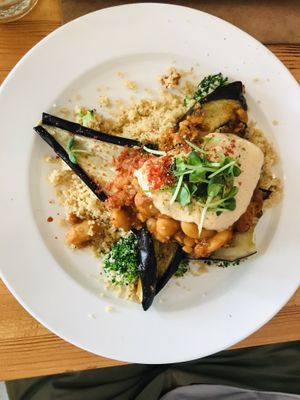 daily menu offer: eggplant with cous-cous at Balans Bistro in Bratislava