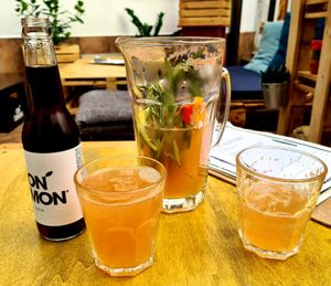 Soft drinks, including homemade lemonade at Balans Bistro in Bratislava