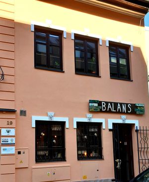 Entrance at Balans Bistro in Bratislava