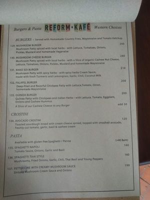 Menu Page 4 at Reform Kafe in Chiang Mai