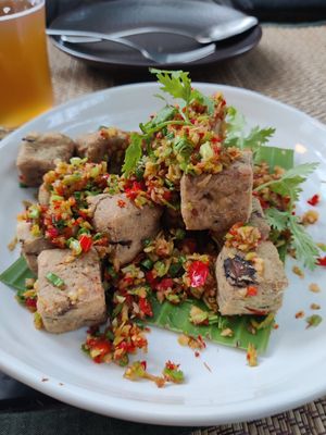 Tofu & chili sauce (highly recommend) at Reform Kafe in Chiang Mai