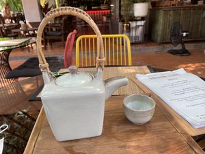 Green tea, 65 baht  at Reform Kafe in Chiang Mai