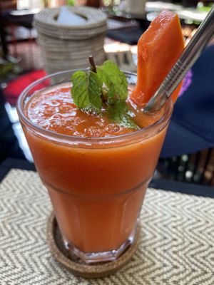 Papaya and lime smoothie, 85 baht  at Reform Kafe in Chiang Mai