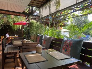 garden area  at Reform Kafe in Chiang Mai