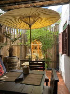 small temple  at Reform Kafe in Chiang Mai