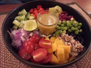 Rainbow salad bowl at Reform Kafe in Chiang Mai