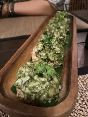 Pesto cracker  at Reform Kafe in Chiang Mai