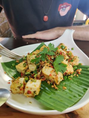 Chilli fried tofu at Reform Kafe in Chiang Mai
