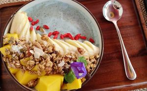 Blue lagoon smoothie bowl at Reform Kafe in Chiang Mai