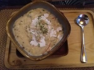 Creamy lentil soup at Reform Kafe in Chiang Mai