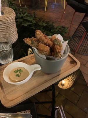 Zucchini fried  at Reform Kafe in Chiang Mai