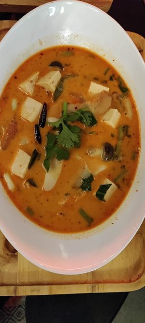 Tom yum at Reform Kafe in Chiang Mai