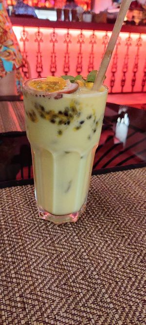 Mango and passion fruit lassi at Reform Kafe in Chiang Mai