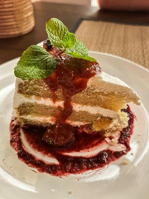 Blueberry lime cake (140 THB)  at Reform Kafe in Chiang Mai