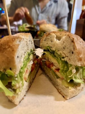 Whole wheat bagel (190 THB)  at Reform Kafe in Chiang Mai