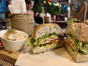 Whole wheat bagel (190 THB)  at Reform Kafe in Chiang Mai