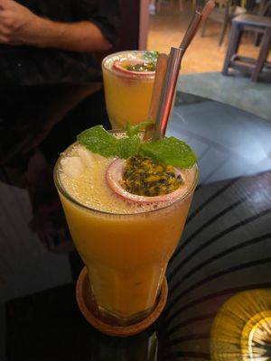 Banana and passion fruit smoothie  at Reform Kafe in Chiang Mai