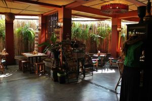 Cafe/lounge area at Reform Kafe in Chiang Mai
