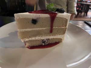 Lime blueberry cake   at Reform Kafe in Chiang Mai