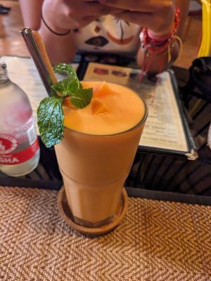 Papaya lassi at Reform Kafe in Chiang Mai
