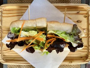 Mushroom avocado sandwich (160 THB)  at Reform Kafe in Chiang Mai