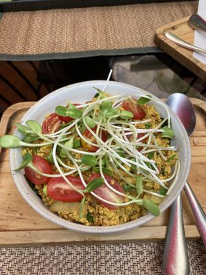 Scrambled tofu   at Reform Kafe in Chiang Mai