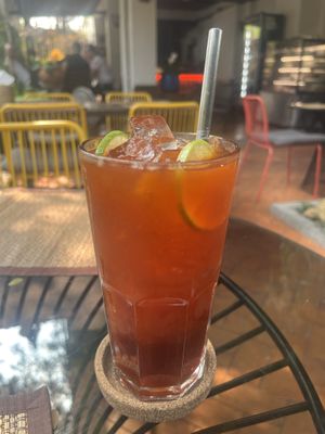 Iced Thai Tea with Lime  at Reform Kafe in Chiang Mai