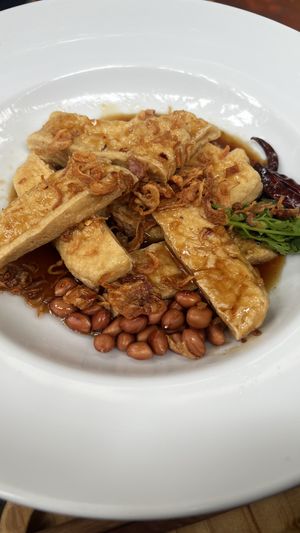 Tamarind tofu (sooo good!!!)  at Reform Kafe in Chiang Mai