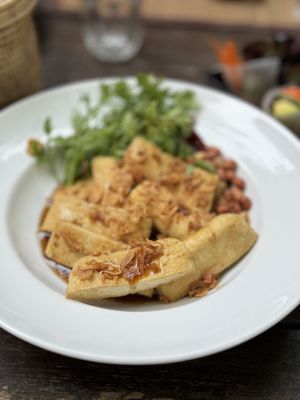 This tofu has got you fam  at Reform Kafe in Chiang Mai