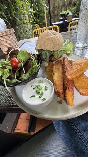 Chickpea Quinoa Burgerr  at Reform Kafe in Chiang Mai