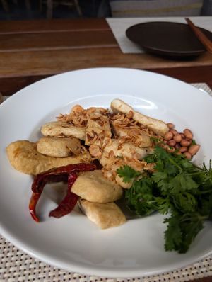 Tofu with Tamarind Sauce (bit spicy) at Reform Kafe in Chiang Mai