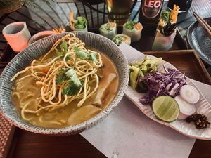 Thai noodle soupp  at Reform Kafe in Chiang Mai