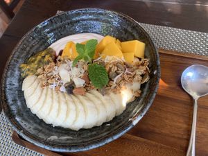 Coconut yogurt bowl   at Reform Kafe in Chiang Mai