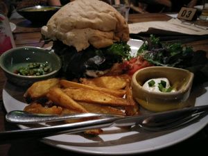 burger at Reform Kafe in Chiang Mai