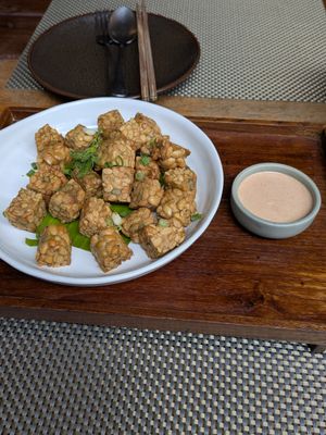 Fried Spiced Tempeh at Reform Kafe in Chiang Mai