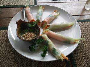 Fresh spring rolls at Reform Kafe in Chiang Mai