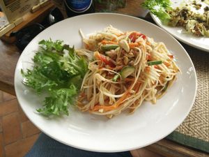 Som tum
 at Reform Kafe in Chiang Mai