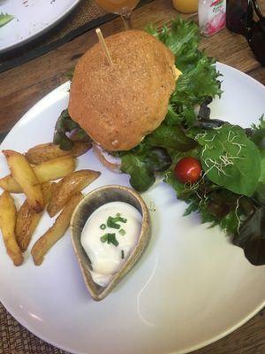 Mushroom burger!  at Reform Kafe in Chiang Mai