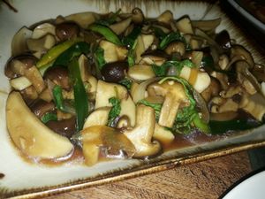 Mushrooms and Basil at Reform Kafe in Chiang Mai