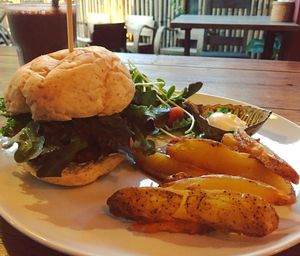 Mushroom Burger at Reform Kafe in Chiang Mai