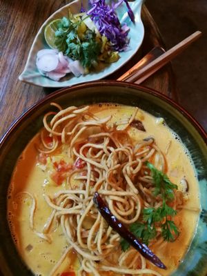 Khao Soi Northern Thai Noodle Soup  at Reform Kafe in Chiang Mai
