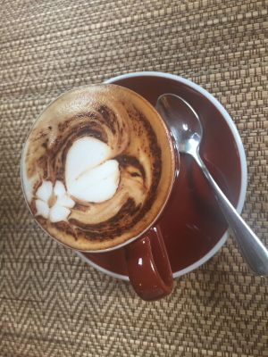 Cappuccino with soyamilk!  at Reform Kafe in Chiang Mai