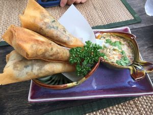 Fried spring rolls  at Reform Kafe in Chiang Mai