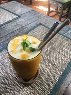 mango lassi with coconut yoghurt at Reform Kafe in Chiang Mai