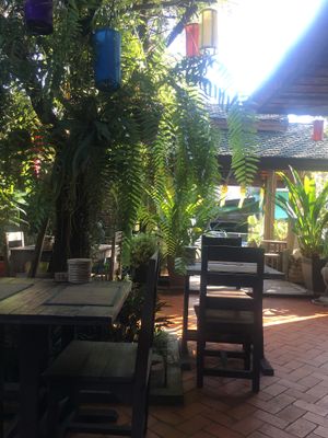 outdoor seating at Reform Kafe in Chiang Mai
