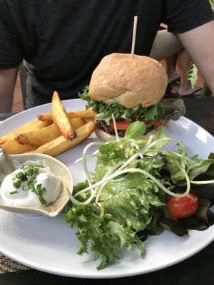 burger at Reform Kafe in Chiang Mai