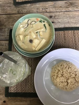Green curry at Reform Kafe in Chiang Mai