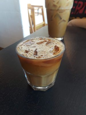 Spiced coffee, I don't remember the name. It was a special. Very good. at The Local Moose Cafe in Manchester