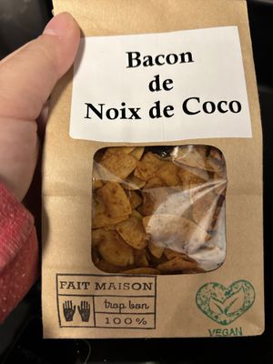 Bacon de noix coco  at Rose Cafe in Drummondville